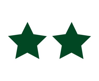 Star Shape Green Design Elements Symbol Vector Illustration