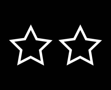 Star Shape Outline Black And White Design Elements Symbol Vector Illustration