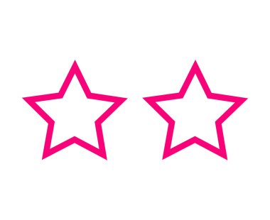 Star Shape Outline Pink Design Elements Symbol Vector Illustration