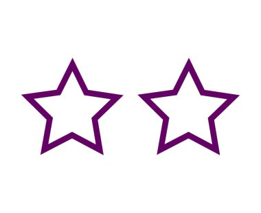 Star Shape Outline Purple Design Elements Symbol Vector Illustration