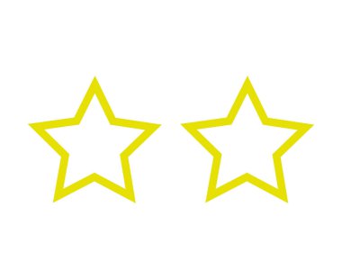 Star Shape Outline Yellow Design Elements Symbol Vector Illustration