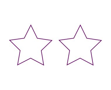 Star Shape Outline Stroke Purple Design Elements Symbol Vector Illustration