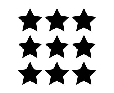 Star Shape Collection Design Black Elements Vector Illustration