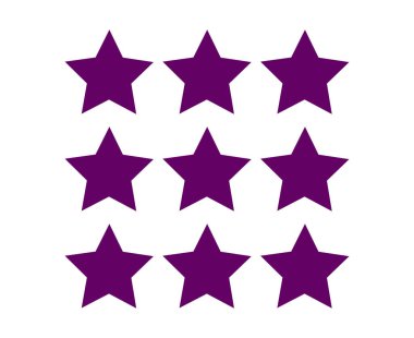 Star Shape Collection Design Purple Elements Vector Illustration