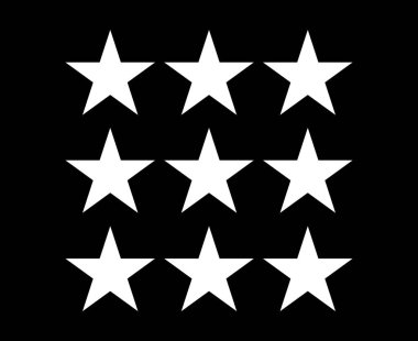 Star Shape Collection Black And White Elements Symbol Vector Graphic Design Illustration