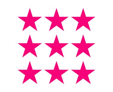 Star Shape Collection Pink Elements Symbol Vector Graphic Design Illustration