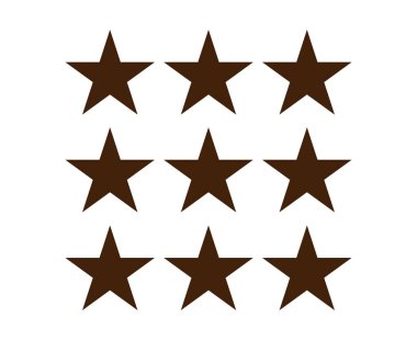 Star Shape Collection Brown Elements Symbol Vector Graphic Design Illustration