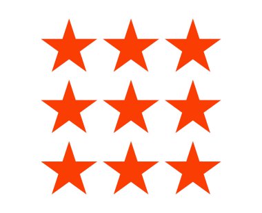 Star Shape Collection Orange Elements Symbol Vector Graphic Design Illustration