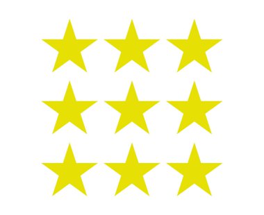 Star Shape Collection Yellow Elements Symbol Vector Graphic Design Illustration