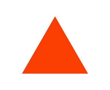 Üçgen Şekil Turuncu Renk Tasarımı Sembol Vektörü Resimlemesi