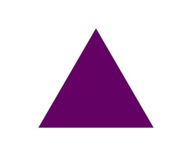 Üçgen Şekil Mor Renk Tasarımı Sembol Vektörü İllüstrasyonu