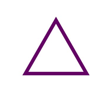 Üçgen Şekil Tasarım Ana Hattı Mor Tasarım Sembol Çizimi