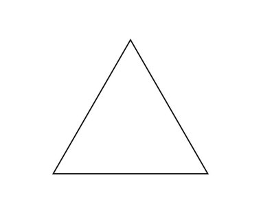 Üçgen Şekil Özet Çerçeve Siyah Darbe Tasarım Sembol Vektörü İllüstrasyonu