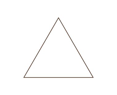 Üçgen Şekil Özeti Çerçeve Kahverengi Vuruş Tasarım Sembol Vektörü İllüstrasyonu