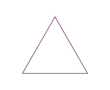 Üçgen Şekil Özet Çerçeve Mor Vuruş Tasarım Sembol Vektörü İllüstrasyonu