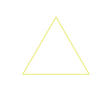 Üçgen Şekil Özet Çerçeve Sarı Vuruş Tasarım Sembol Vektörü İllüstrasyonu