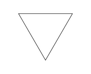 Üçgen Şekil Ana Hattı Siyah Darbe Tasarım Sembol Vektörü İllüstrasyonu