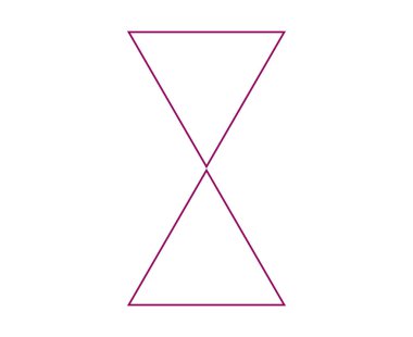 Triangle Shape Stroke Ana Hattı Maroon Sembol Element Vektörü Grafik Tasarım Çizimi