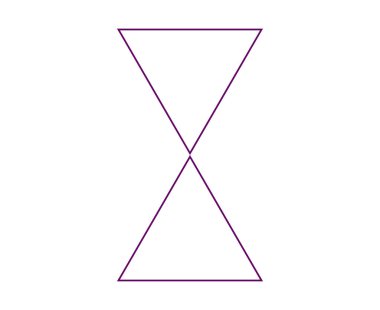 Üçgen Şekil Vuruşu Ana Hattı Mor Sembol Element Vektörü Grafik Tasarım Çizimi