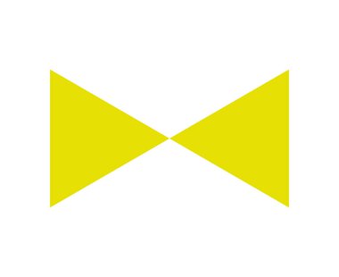 Üçgen Şekil Sembol Sarı Element Vektörü Grafik Tasarım Çizimi