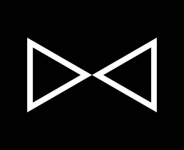 Üçgen Şekil Vuruşu Siyah ve Beyaz Element Vektörü Grafik Tasarım Çizimi