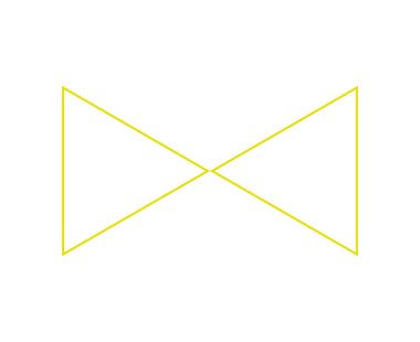 Üçgen Şekil Vuruşu Sarı Sembol Vektör Grafik Tasarım Çizimi