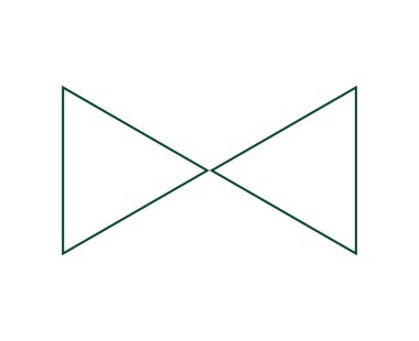 Üçgen Şekil Vuruşu Yeşil Sembol Element Vektörü Grafik Tasarım Çizimi