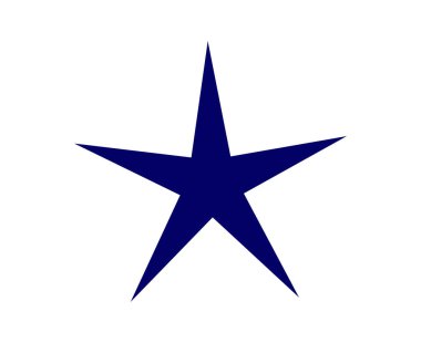 Yıldız Şekli Mavi Element Tasarımı Sembol Vektörü İllüstrasyonu