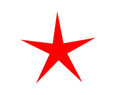 Yıldız Şekli Kırmızı Element Tasarımı Sembol Vektörü İllüstrasyonu