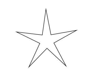 Yıldız Şekli Siyah Darbe Element Tasarımı Sembol Vektörü İllüstrasyonu