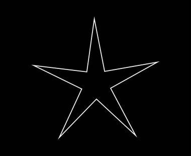 Yıldız Şekli Siyah ve Beyaz Vuruş Element Tasarım Sembol Vektörü İllüstrasyonu