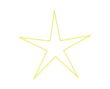 Yıldız Şekli Özeti Sarı Vuruş Elementi Tasarım Sembol Vektörü İllüstrasyonu