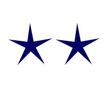 Yıldız Şekli Mavi Elementler Tasarım Sembol Vektörü İllüstrasyonu