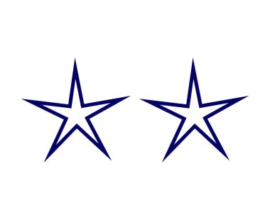 Yıldız Şekli Mavi Özet Vuruş Tasarımı Element Sembol Vektörü İllüstrasyonu