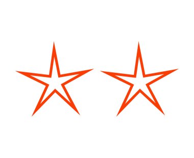 Star Shape Turuncu Vuruş Tasarım Element Sembol Vektörü İllüstrasyonu