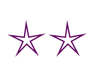 Yıldız Şekli Mor Özet Darbe Tasarım Element Sembol Vektörü İllüstrasyonu