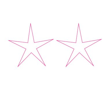 Star Shape Pembe Özet Tasarım Elementleri Sembol Vektör İllüstrasyonu