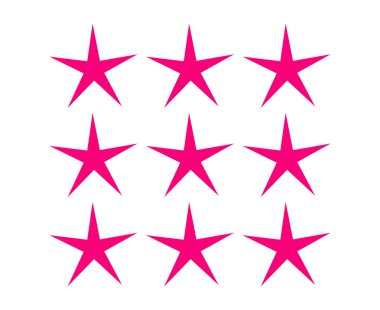 Yıldız Şekli Koleksiyon Pembesi Tasarım Elementleri Vektörü Resimlemesi