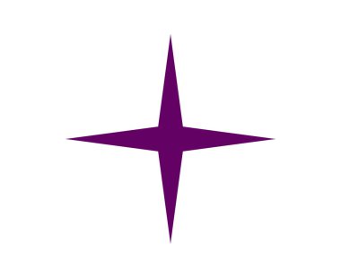 Yıldız Işıltılı Şekil Mor Element Tasarım Vektörü İllüstrasyonu