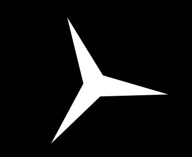 Yıldız Şekli Siyah ve Beyaz Tasarım Element Vektör İllüstrasyonu