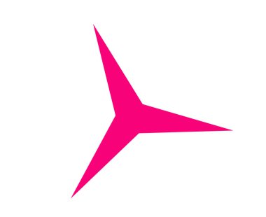 Yıldız Şekli Pembe Tasarım Element Vektörü İllüstrasyonu