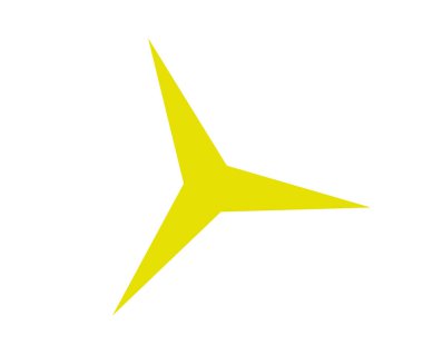 Yıldız Şekli Sarı Tasarım Element Vektörü İllüstrasyonu