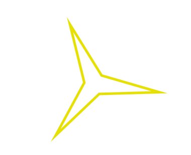 Yıldız Şekli Özeti Sarı Tasarım Element Vektörü İllüstrasyonu