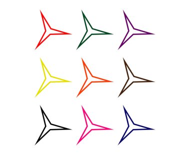 Yıldız Parıltısı Şekli Tasarım Koleksiyonu Çoklu Renk Tasarımı Element Resimleri