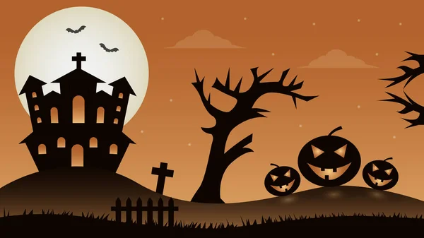 Halloween Strony Rysowane Ilustracja Wektor Tło Projekt — Wektor stockowy