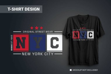 NYC Typography Vector tişört tasarımı