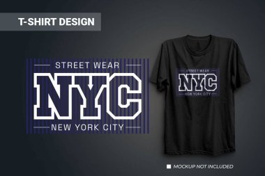 NYC Typography Vector tişört tasarımı