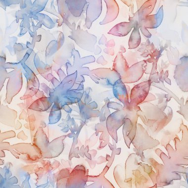 Loose flowers Seamless Pattern blue, beige, pink mothers day background. Hand-painted romantic wedding background, textile print, Valentines Day, mothers day. High quality illustration