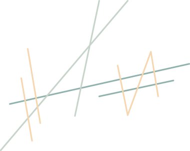 abstract line design element with blush pink, blue, lines. Vector illustration