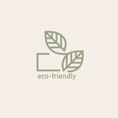 Eco box with green leaf icon. Biodegradable, compostable packaging. Eco friendly material production. Nature protection concept. Vector Illustration, editable strokes. Vector illustration clipart